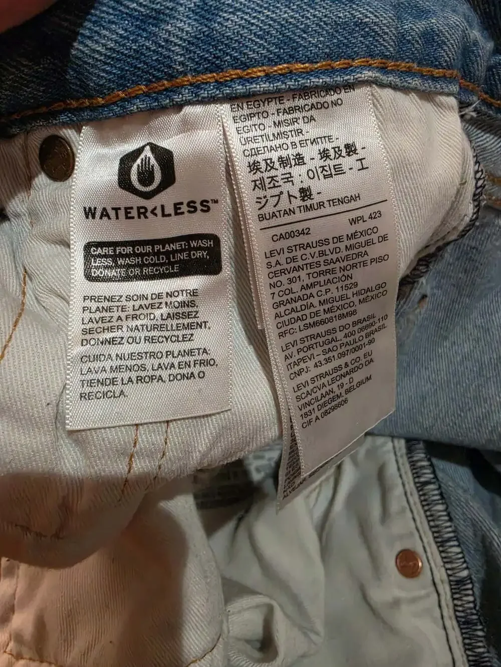 Levi's 501 Original Fit Button Fly Light Wash Denim Jeans